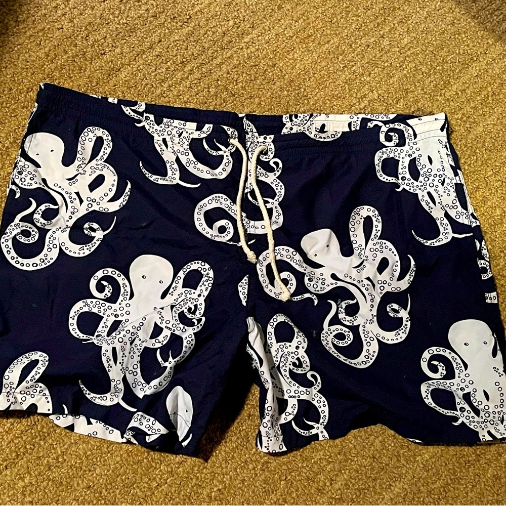 Lilly Pulitzer Mens Stuff Mens Bathing suit “Touchy Feely” Octopus Print Size L